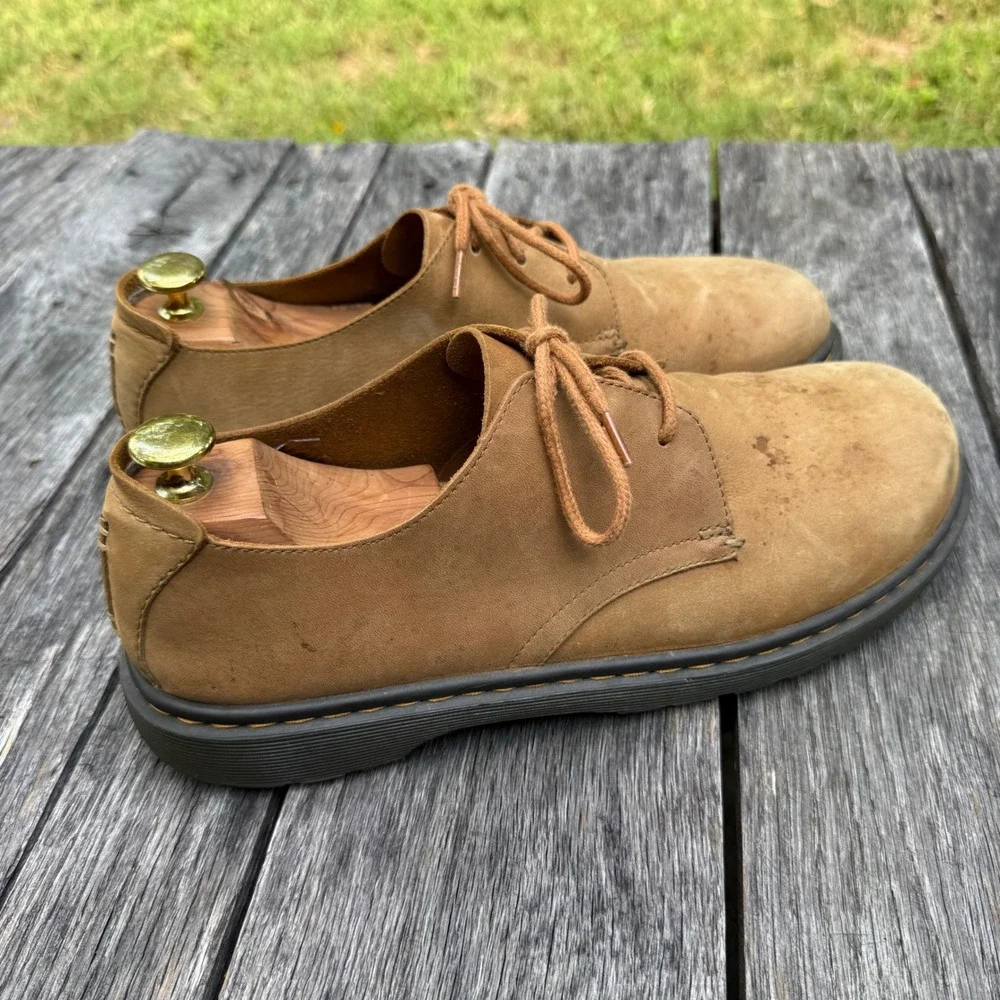 Dr. Martens Elsfield Tan Nubuck Leather Oxford Shoes Mens 11 AW501